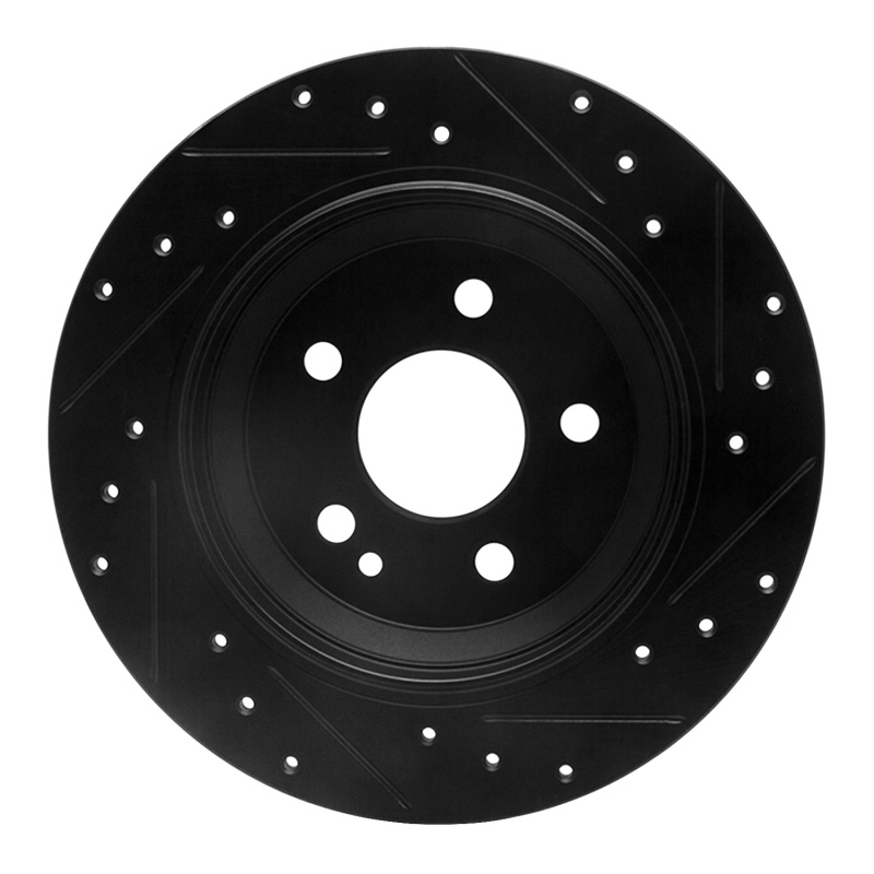 Mercedes-Benz Metris Brake Rotor (1) - Rear Left - R1 Concepts - Drilled & Slotted - Black - `16-`23